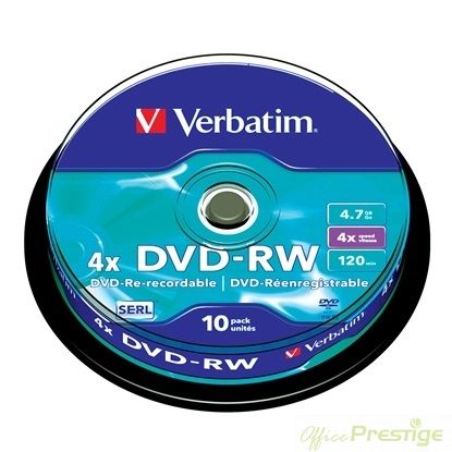 Verbatim DVD-RW, презаписваем, 4.7 GB, 4x